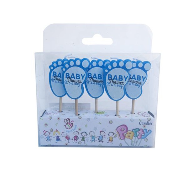 Kervan Mum Çocuk Ayağı 5 Li Set Mavi Kervan Mum Çocuk Ayağı 5 Li Set Mavi