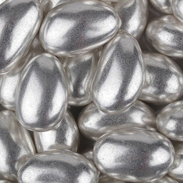 Kervan Parlak Çikolata Kaplı Badem Draje (1 KG)  Gümüş