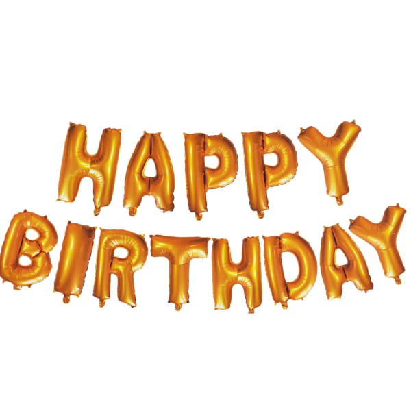 Kervan Folyo Balon Happy Birthday Yazısı Altın Kervan Folyo Balon Happy Birthday Yazısı Altın