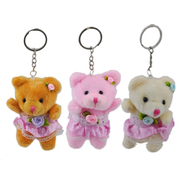 Kervan Peluş Ayıcık Ebiseli Anahtarlık Karışık Renk Kız 1 Adet Kervan Peluş Ayıcık Ebiseli Anahtarlık Karışık Renk Kız 1 Adet