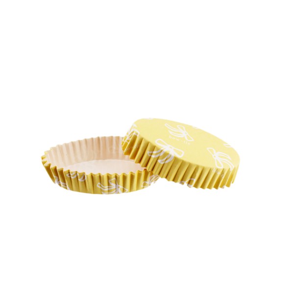Kervan Cupcake Kalıbı Pet Kapsül Oval Model Kek Kalıbı (100 Adet) F11  Fiyonklu Sarı