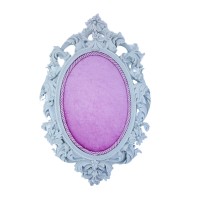 Kervan Polyester Kapı Süsü Çerçevesi Ortası Boş Sedef (Beyaz)  Pembe