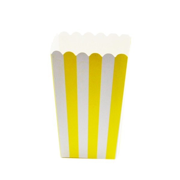 Kervan Popcorn Kutusu Karton Çizgili (Mısır Cips Kutusu) (10 Adet) Sarı Kervan Popcorn Kutusu Karton Çizgili (Mısır Cips Kutusu) (10 Adet) Sarı