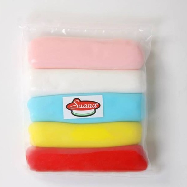 Kervan Şeker Hamuru 5 Renk (1 Kg) (Açık Renkler Kervan Şeker Hamuru 5 Renk (1 Kg) (Açık Renkler