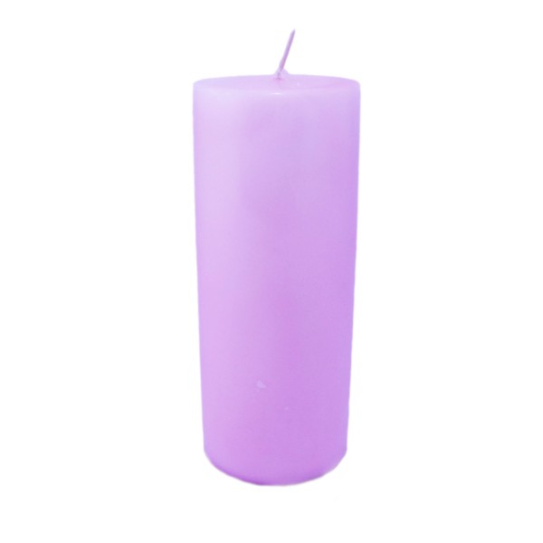 Kervan Silindir Mum Büyük Boy 20 CM  Pembe