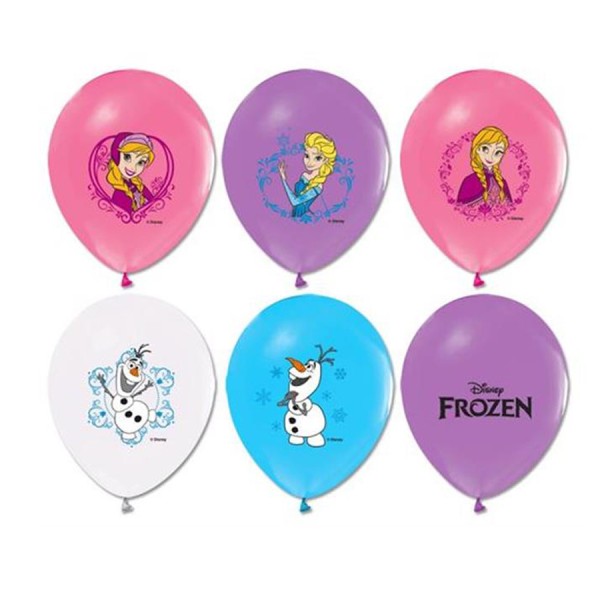 Kervan Frozen Temalı Balon 4+1  Baskılı Pastel Renk  (20 Adet)