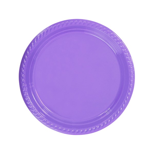 Kervan Tabak Plastik 22 Cm (25 Adet)  Mor