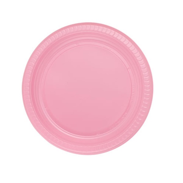 Kervan Plastik Tabak  26 CM (25 Adet)  Pembe