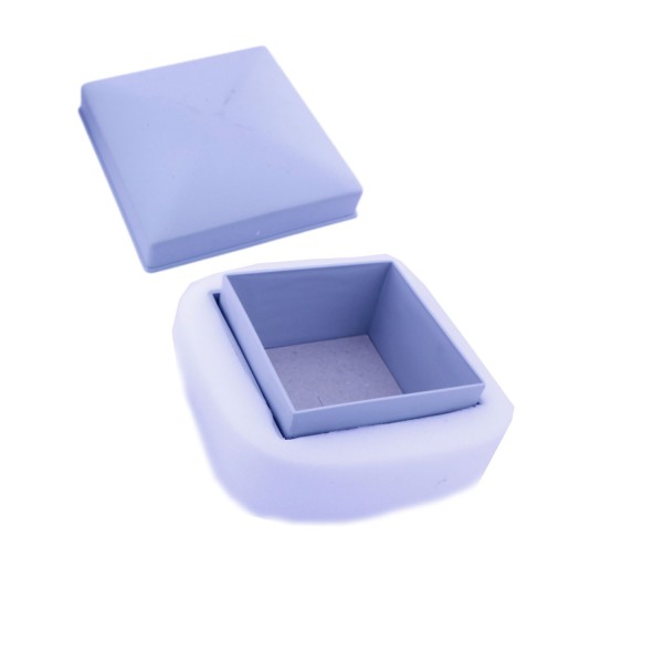 Kervan Tesbih Kutusu Kare Plastik (9 CM X 13 CM)  Gümüş
