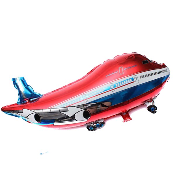Kervan Uçak Folyo Balon Uçak Şeklinde Uçan Folyo Balon 80X33 CM  Kırmızı