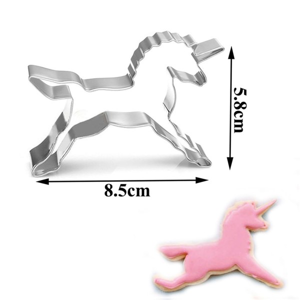 Kervan Unicorn Kek Kurabiye Ve Pasta Kalıbı Metal 8.5X8.5 CM