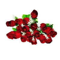 Kervan Yapay Çiçek Kırmızı Gül Buketi 20 li 34 CM (1 Demet)