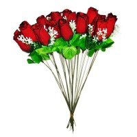 Kervan Yapay Çiçek Kırmızı Gül Buketi 20 li 34 CM (1 Demet)
